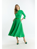 Monnari Šaty Dámské šaty s páskem Zelená