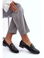 Dámské mokasíny s ozdobou černá Camilena