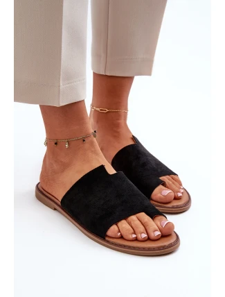 Dámské Semišové Holinky Japonky Černé Amite Dámské Semišové Holinky Japonky Černé Amite