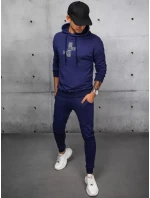 Pánské tmavě modré tepláky FashionStreet AX0678