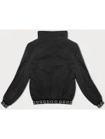 Krátká černá dámská bunda se stojáčkem (5M3161)