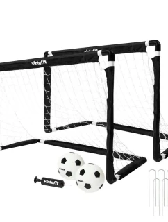 VIRTUFIT DĚTSKÁ FOTBALOVÁ BRANKOVÁ SADA SE 2 MÍČI A PUMPIČKOU - FOTBALOVÉ BRANKY - 92