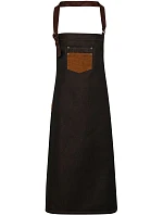 Premier PR 136 Denim zástěra s laclem "Division" 39.0136 black/tan Premier PR 136 Denim zástěra s laclem "Division" 39.0136 black/tan