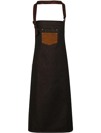 Premier PR 136 Denim zástěra s laclem "Division" 39.0136 black/tan Premier PR 136 Denim zástěra s laclem "Division" 39.0136 black/tan