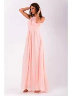 Společenské dámské šaty EVA&LOLA bez rukávů dlouhé růžové - Růžová - EVA&LOLA Společenské dámské šaty EVA&LOLA bez rukávů dlouhé růžové - Růžová - EVA&LOLA