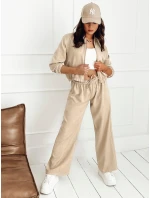 Dámské široké kalhoty MADDIE tmavě béžové FashionStreet UY1833 Dámské široké kalhoty MADDIE tmavě béžové FashionStreet UY1833