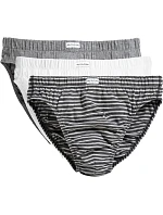 Fruit of the Loom Classic Slip 3-Pack Pánské slipy, balení po 3 ks 16.7012 black stripe/white/grey