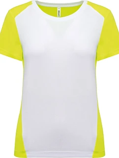 Kariban ProAct PA 4015 Dámské kontrastní sportovní tričko 20.4015 white/fluorescent yellow