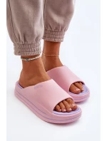 Dámské módní pantofle Big Star LL274A157 Světle růžové