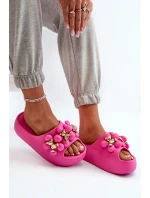 Dámské Pěnové Sandály S Ozdobami Na Hrubé Podrážce Fuksie Bremavia