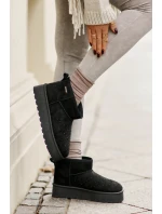 Sněhule se zdobením na platformě Big Star OO274A105 černé