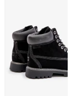 Semišové Zateplené Pánské Trappery Big Star HI-POLY SYSTEM Černé