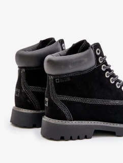 Semišové Zateplené Pánské Trappery Big Star HI-POLY SYSTEM Černé