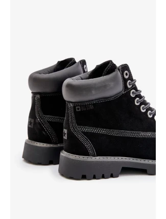 Semišové Zateplené Pánské Trappery Big Star HI-POLY SYSTEM Černé