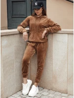 Dámský velurový komplet RELAX FIT hnědý FashionStreet AY1065