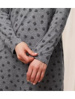 Dámská noční košile Endless Comfort NDK LSL - DARK GREY MELANGE - tm. šedá M034 - TRIUMPH Dámská noční košile Endless Comfort NDK LSL - DARK GREY MELANGE - tm. šedá M034 - TRIUMPH