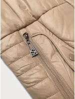 Béžová dámská prošívaná bunda pro přechodné období S'West (B8302-12) Béžová dámská prošívaná bunda pro přechodné období S'West (B8302-12)