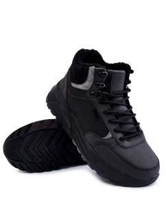 Pánské zateplené trekingové boty Cross Jeans KK1R4031C černe