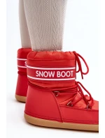Dámské červené boty do sněhu se zavazováním Soia Dámské červené boty do sněhu se zavazováním Soia
