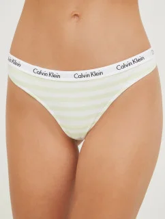 Dámská tanga D1617E 5XE bílá/žlutá - Calvin Klein