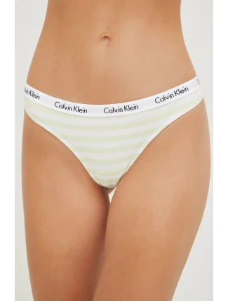 Dámská tanga D1617E 5XE bílá/žlutá - Calvin Klein Dámská tanga D1617E 5XE bílá/žlutá - Calvin Klein