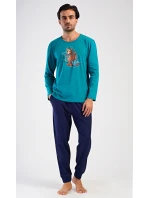 Pánské pyžamo dlouhé Méďa Ospalec