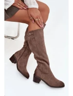 Kozačky na podpatku model 219142 Step in style Kozačky na podpatku model 219142 Step in style