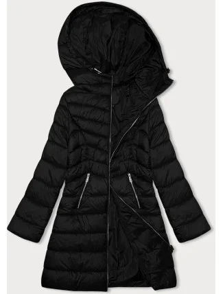 Černá prošívaná dámská bunda s kapucí J Style (11Z8083) Černá prošívaná dámská bunda s kapucí J Style (11Z8083)