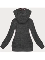 Grafitová melanžová rozepínací polarová (fleecová) mikina (2310)