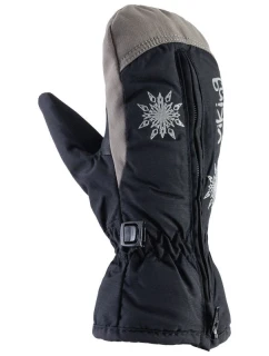 Dětské jednoprsté zimní rukavice Viking Starlet Ski s motivem sněhové vločky černé (125/15/5195/09)