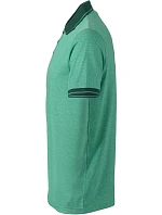 Daiber JN 706 Pánské žerzejové melírované polo 02.0706 green melange/dark green Daiber JN 706 Pánské žerzejové melírované polo 02.0706 green melange/dark green