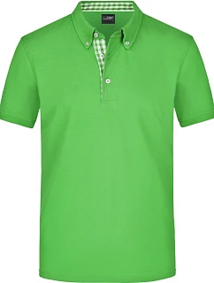 Daiber JN 964 Pánské piqué polo button-down 02.0964 lime green/lime green/white