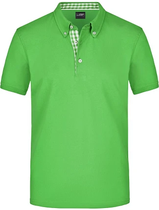 Daiber JN 964 Pánské piqué polo button-down 02.0964 lime green/lime green/white Daiber JN 964 Pánské piqué polo button-down 02.0964 lime green/lime green/white