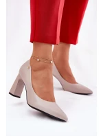 Elegantní Lodičky Na Klínovém Podpatku Vinceza 62221 Šedé