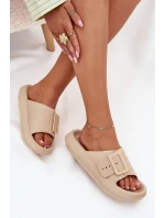 Dámské Pěnové Pantofle S Přezkou Vinceza 75207 Béžové