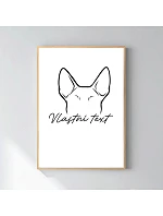 Personalizovaný magický fotoobraz v rámu - 50x70 - zvířecí ouška Personalizovaný magický fotoobraz v rámu - 50x70 - zvířecí ouška