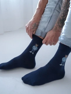 PÁNSKÉ PONOŽKY AVANGARD MEDVÍDEK V MODRÉ MIKINĚ 0125.109