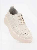 Praktické dámské Jasnobeżowy  polobotky platforma