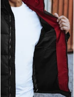 Pánská prošívaná zimní bunda s kapucí černá FashionStreet TX4930 Pánská prošívaná zimní bunda s kapucí černá FashionStreet TX4930