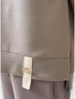 Dámská oversize halenka SHINE LOVE mocha FashionStreet RY2911