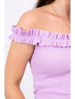 Španělské šaty s volánky fialové Španělské šaty s volánky fialové