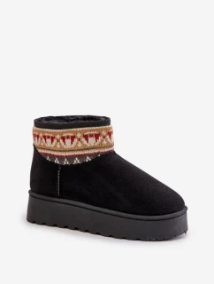 Dámské Sněhule S Vzorem Na Platformě Černé Avatharia