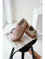 Dámské tenisky z přírodního semiše na platformě Vinceza 79597 růžové