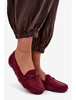 Dámské mokasíny Ploché Bordó Olisa