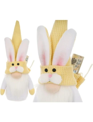 ŽLUTÝ MEDVĚD 20CM S JARNÍ DEKORACÍ DÁRKOVÝ PYTEL