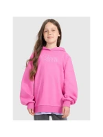 Dívčí nepruhovaná mikina s kapucí 4F 4FJRAW25TSWSF2439-54S