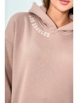 Izolovaná souprava s výšivkou Los Angeles tmavě béžová Izolovaná souprava s výšivkou Los Angeles tmavě béžová