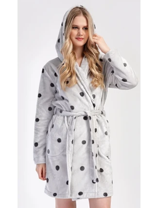Dámský župan krátký s kapucí Puntík