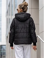 Dámská prošívaná bunda s kapucí, černá, FashionStreet TY5759