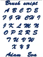Výšivka jméno Brush script